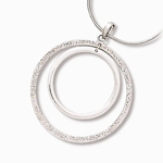 Sandblast & Shiny Double Circle Pendant Sandblast & Shiny Double Circle Pendant